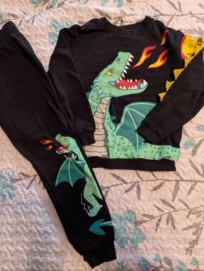 H&M Dragon Sweatshirt and Sweatpants 9/10